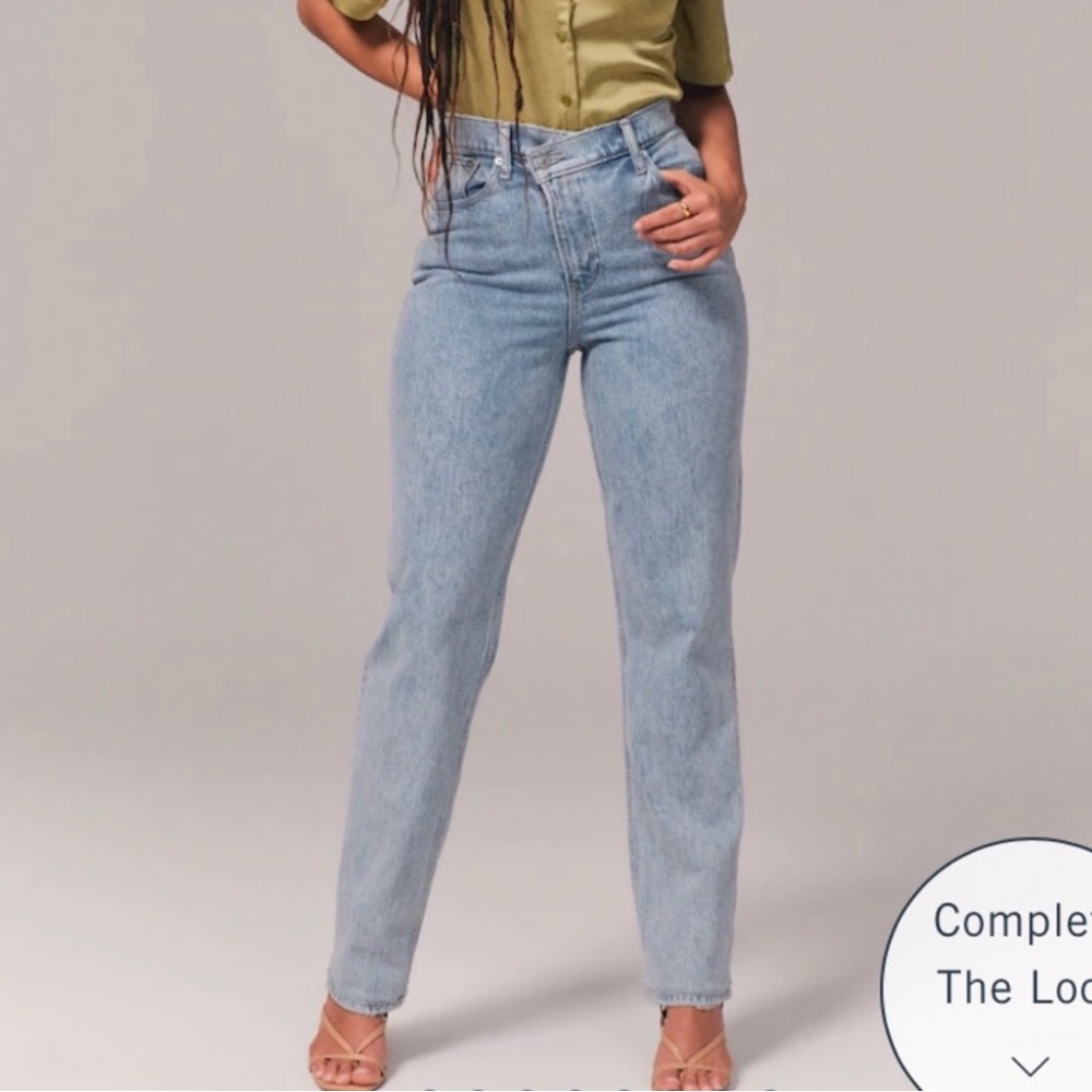 Abercrombie the 90s straight ultra high waisted curve love